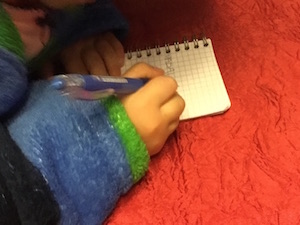 A child who learned to write before 4 years of age